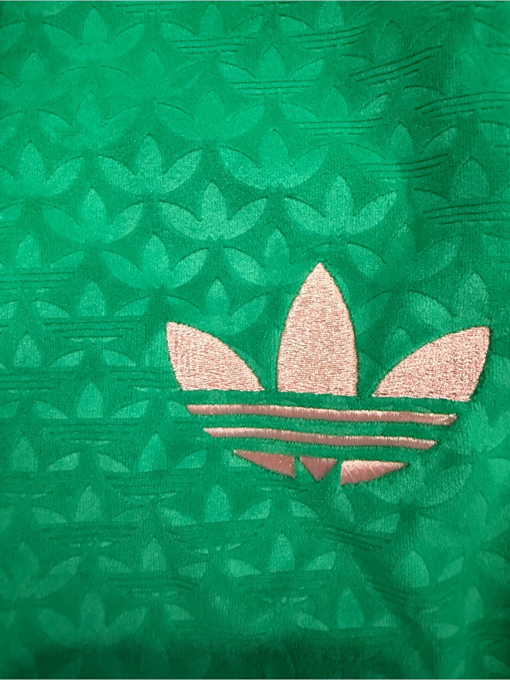 EUC Adidas Originals Women's Heritage Now Velour Monogram Trefoil Track Pant - S - Picture 11 of 16
